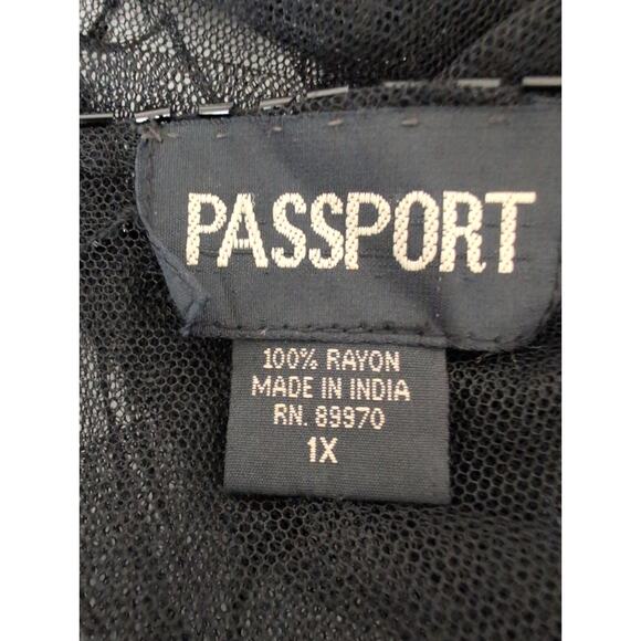 Vintage Y2K Sheer Mesh Bead Fringe Top Women 1X Whimsigoth Witchy Fairy Grunge - Picture 6 of 7